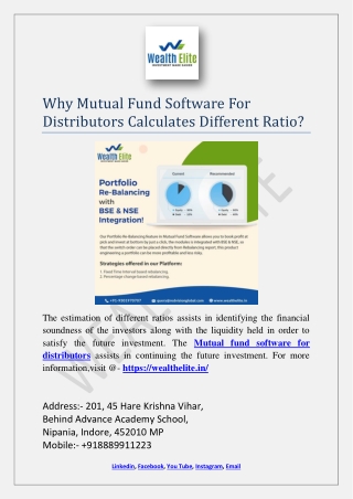 Why Mutual Fund Software For Distributors Calculates Different Ratio?