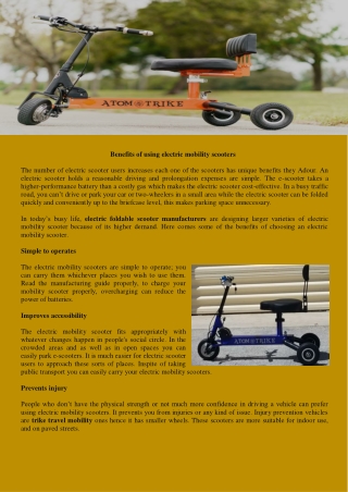 Trike travel mobility