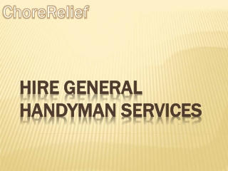 Hire General Handyman Services