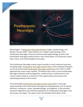 Postherpetic Neuralgia treatment,