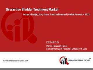 Overactive Bladder Treatment Market is Anticipated to Register a CAGR of 3.1% | Global Forecast Period (2018-2023)