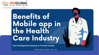 Benefits of Mobile app in Health care Industry