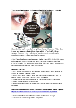 Global Vision Care Devices and Equipment Market Research Report Forecast 2030