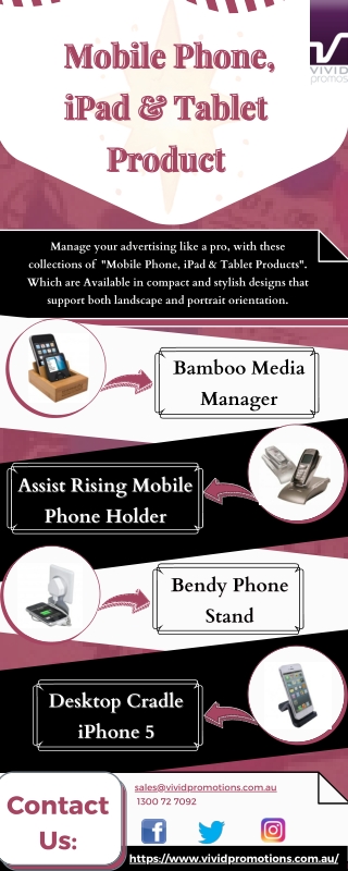 Personalised Desktop Phone Cradles | Vivid Promotions
