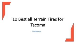 10 Best all Terrain Tires for Tacoma