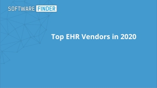 Top EHR Vendors in 2020