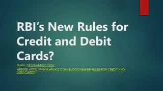 What are RBI’s New Rules for Credit and Debit Cards?