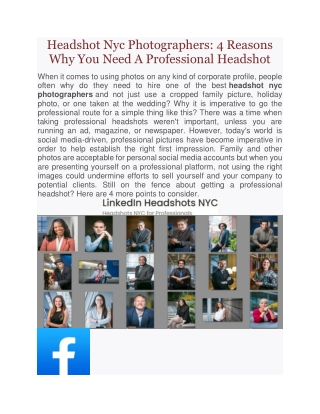 Headshots Nyc | Linkedinheadshotsnyc.com