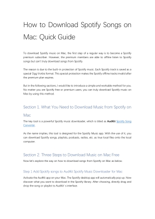 Download Spotify Songs on Mac in 3 Quick Steps