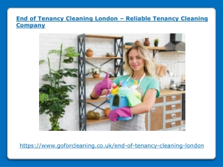 End of Tenancy Cleaning  Services London