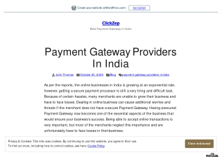Payment Gateway Providers In India