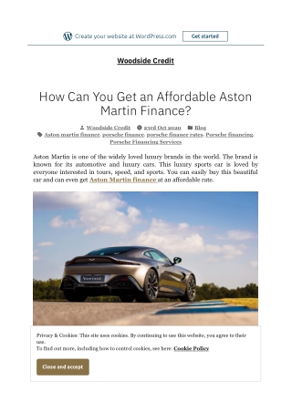 How Can You Get an Affordable Aston Martin Finance?