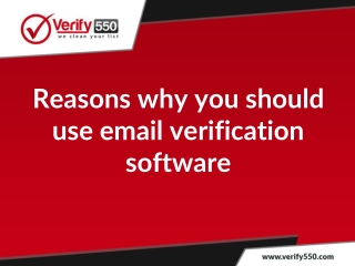 Reasons why you should use email verification software