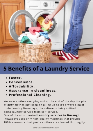 5 Benefits of a Laundry Service