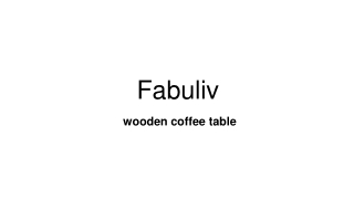 wooden coffee tables