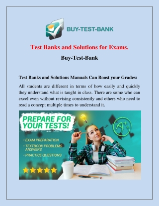 Buy Test Bank and Solutions for Exams