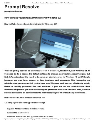 How to Make Yourself an Administrator in Windows 10?