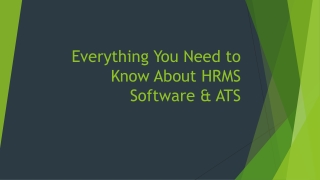 Everything You Need to Know About HRMS Software & ATS