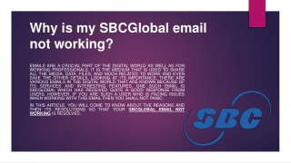 Solved SBCGlobal email not working