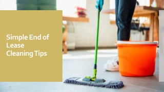 Simple End of Lease Cleaning Tips