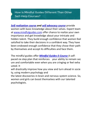 Personal Growth Online Courses
