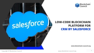 Salesforce 's Low-Code Blockchain Application for CRM