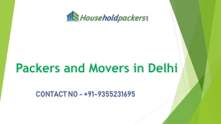 Packers and Movers in Delhi - Householdpackers.com