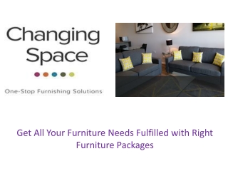 Get All Your Furniture Needs Fulfilled with Right Furniture Packages