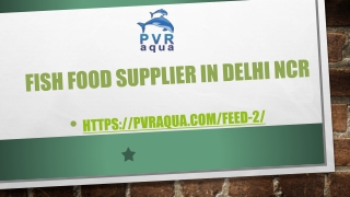 Fish Food Supplier in Delhi NCR