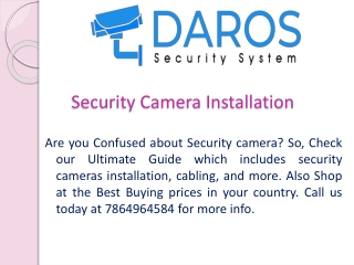 Security Camera Installation