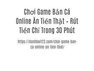 Game bắn cá online ăn tiền thật