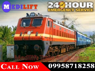 Now Easy Transportation of Patient by Medilift Train Ambulance Service in Patna and Ranchi