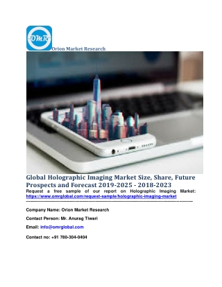 Global Holographic ImagingMarket Size, Share, Future Prospects and Forecast - 2018-2023