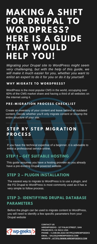 Making A Shift For Drupal To WordPress? Here Is A Guide That Would Help You!