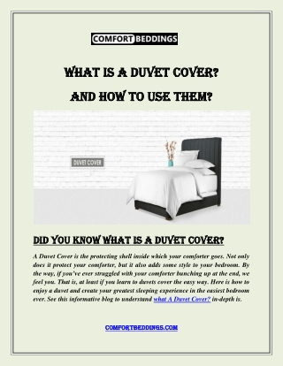 What Is A Duvet Cover?