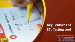 Key Features of ETL Testing tool