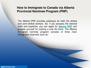 How to Immigrate to Canada via Alberta Provincial Nominee Program (PNP)