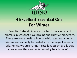 4 Excellent Essential Natural Oils For Winter