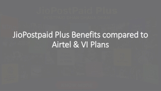 JioPostpaid Plus vs Airtel vs Vodafone Postpaid Plans