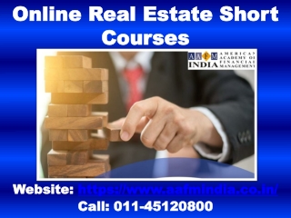 Real Estate Short Courses - Financial Planning Courses