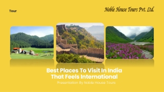 Best Places To Visit In India That Feels International