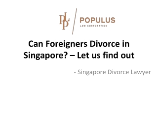 Can Foreigners Divorce in Singapore