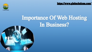 Importance Of Web Hosting In Business?-GLS IT Solutions