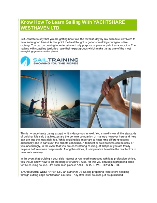 Boat Training Courses in New Zealand | Sailtraining.co.nz