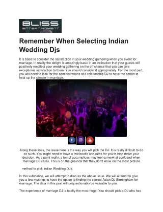 Hire Best Indian Wedding DJ in UK from Bliss Entertainment