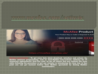 Mcafee.com/Activate - Enter McAfee 25 Digit code - McAfee Activate