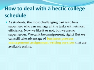 8 simple tips on how to deal with a hectic college schedule using Online Management Assignment Help