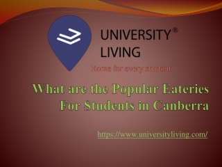 What are the popular eateries for students in Canberra