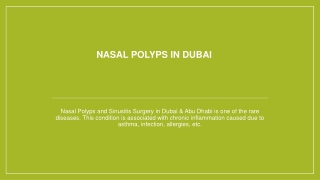 Nasal Polyps in Dubai