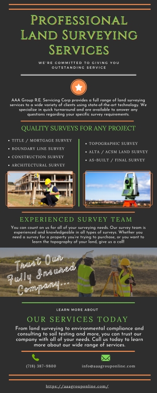 Experienced Land Surveyor NYC | AAA Group